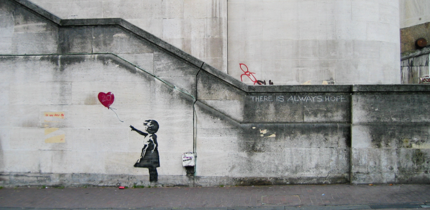 Banksy's mural 'Girl with Balooon'